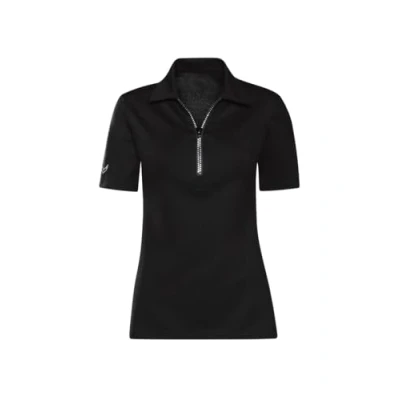 Abbildung von Trigema Damen Poloshirt Reißverschluss mit Swarovski® Kristallen