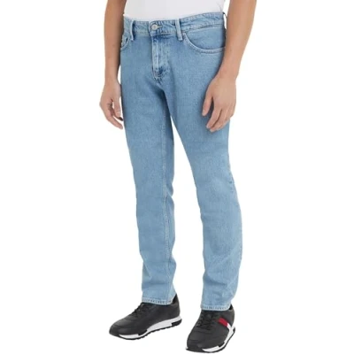 Abbildung von Tommy Jeans Herren Hose Scanton Slim Fit, Blau (Denim Light), 36W/30L