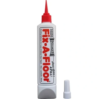 Abbildung von Fix A Floor Squeezy All in One Reparaturkleber für lose, hohle und knarrende Fliesen, Holz, LVT, LVP Laminat