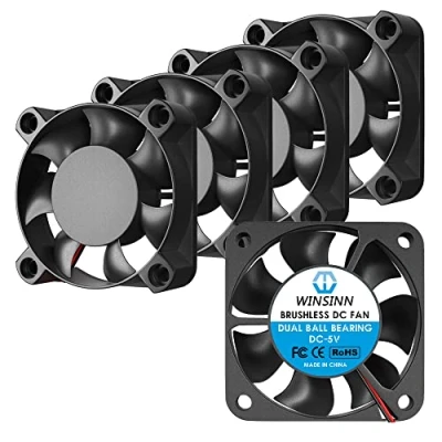 Abbildung von WINSINN 40 mm Lüfter 5 V, 3D Drucker Micro Volt 4010 Doppelkugellager, bürstenlose Kühlung x 10 2 PIN (5er Pack)