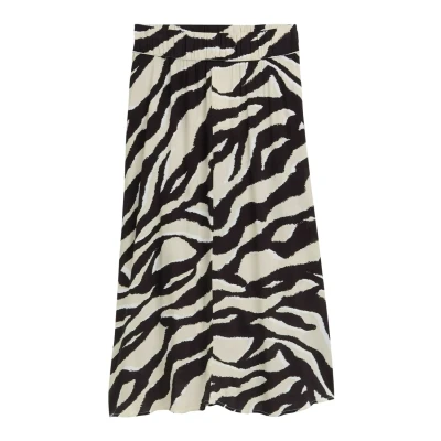 Abbildung von TOM Tailor Maxirock, Damen, Größe: 34, Abstract beige zebra