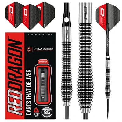 Abbildung von RED DRAGON Lethal Magic 25g Tungsten Darts mit Flights und Schäfte
