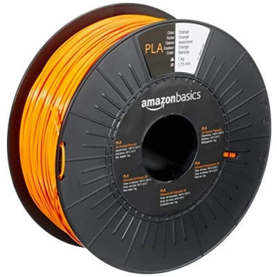Abbildung von Amazon Basics 3D Drucker Filament aus PLA Kunststoff, 1.75 mm, Orange, 1 kg Spule