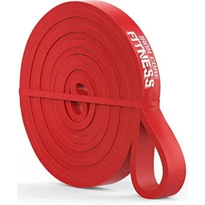Abbildung von Iron Core Fitness Langes, unterstütztes,leichtes Pull Up Widerstandsband für Mobilitätsstärke, Training, Crossfit Yoga (Rot, S)