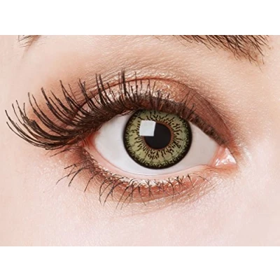Abbildung von aricona Kontaktlinsen Grüne farbig ohne Stärke Farbige Augenlinsen Circle Lenses für größere Augen, 2 Stück