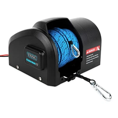 Abbildung von Trac Outdoors Fisherman 25 G3 Elektrische Ankerwinde Anker bis zu 11,3 kg Inklusive 30,5 m vorgewickeltem Ankerseil mit Gebrauch (69002)