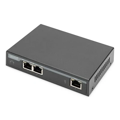 Abbildung von DIGITUS Gigabit PoE Indoor Extender, 2 Port, 60W 100m Verlängerung, kaskadierbar, selbstversorgend