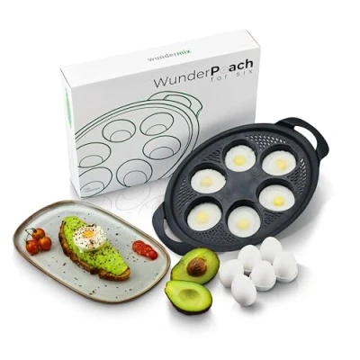 Abbildung von Wundermix WunderPoach® for six Pochiereinsatz für Thermomix Eier pochieren im TM Pochierte Egg Boiler Zubehör Eierkocher 6