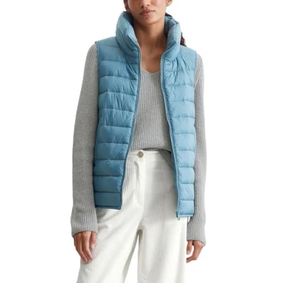 Abbildung von Marc O&#039;Polo Stand UP Collar WELT Pockets Weste, Damen, Größe: 38, Hazy blue