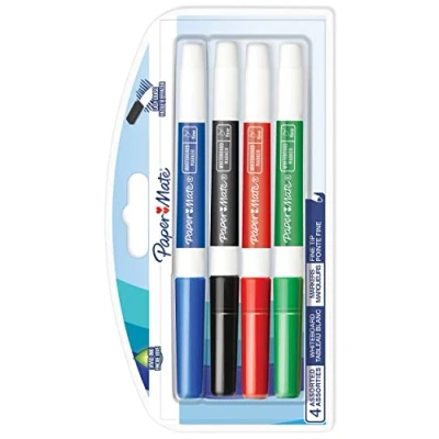 Abbildung von PAPER MATE geruchsarme Whiteboard Marker feine Spitze farblich sortiert 4 Stück
