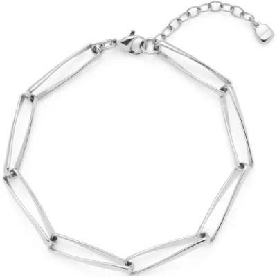 Abbildung von JEWELS BY LEONARDO Armband Consenza, Arm Schmuck aus silberfarbenem Edelstahl, in sich gedrehte Kettenglieder, 18 22 cm Länge, Damen, 024444