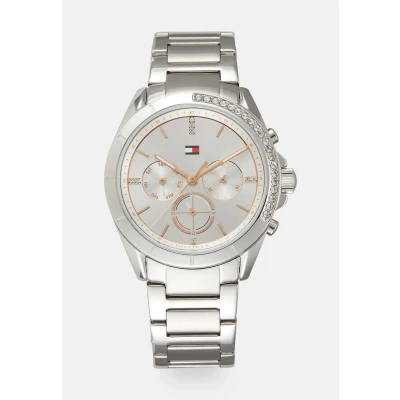 Abbildung von Tommy Hilfiger Kennedy Chronograph silvercoloured/white, Damen, Größe: One Size, Silver coloured/white