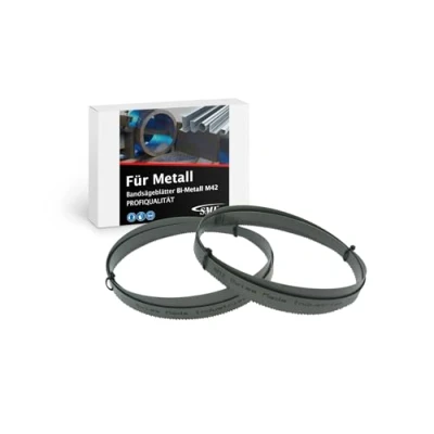 Abbildung von SMI 2er Set Bandsägeblatt Bi Metall M42 Abmessung 1140 x 13 0,65 mm 14 ZpZ z.B. für Güde MBS 105 V, Parkside PMB 1100 B2, Einhell TE MB 18/127 Sägeband