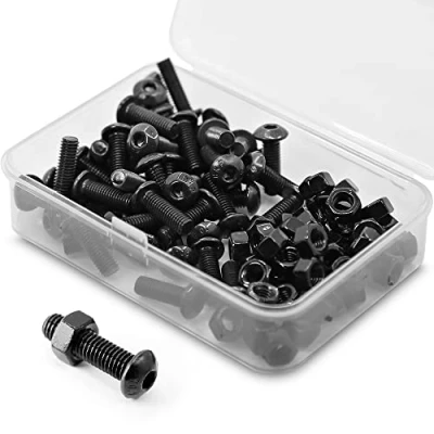 Abbildung von (50 Sätze) M5 x 16mm Schrauben und Muttern Set Halbrundkopf Innensechskantschrauben 10,9 Grade legierter Stahl Vollgewinde