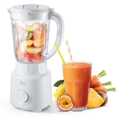 Abbildung von Kraftvoller Teesa TSA3542W Standmixer 500W 1,5L BPA frei, Schwarz, einfache Reinigung, Weiss