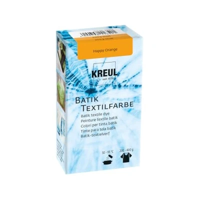Abbildung von Kreul 98523 Javana Batik Textilfarbe, 70 g Farbpulver in Happy Orange, zum Färben von Textilien mit der Shibori Technik, standard