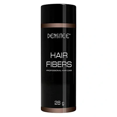 Abbildung von DENSITEE® Keratinfasern zur HAARVERDICHTUNG Verdeckt HAARAUSFALL &amp; KAHLHEIT mit Soforteffekt 28 g Hair Building Fibers SCHÜTTHAAR + STREUHAAR DICHTERES Haar VOLUMEN Ansatz Retouch Mittelbraun