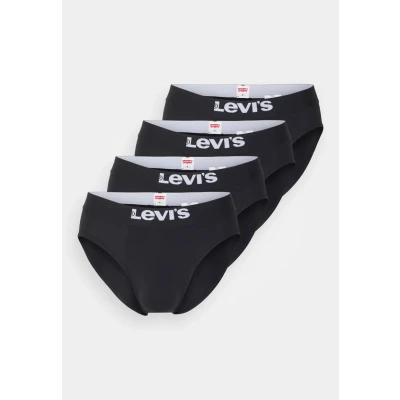 Abbildung von Levi&#039;s MEN Solid Basic Brief 4 PACK Slip, Herren, Größe: Large, Black