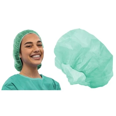 Abbildung von Schwesternhauben Kopfhauben Vlieshauben Hygiene 100 Stück grün Baretthauben OP Hauben Marke Tiga Med