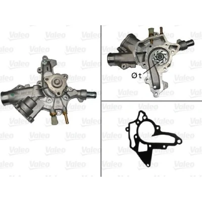 Abbildung von VALEO 506838 Wasserpumpe ohne Riemenscheibe mit Dichtungen Deckel OPEL: Corsa D Hatchback, Astra H C Hatchback