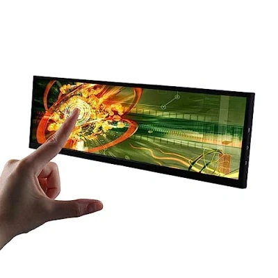 Abbildung von VSDISPLAY 14,5 Zoll 2560 x 720 2K IPS LCD Stretched Wide Bar Monitor, USB Typ C Mini HDMI Video Eingang, Metallgehäuse, Dual Lautsprecher