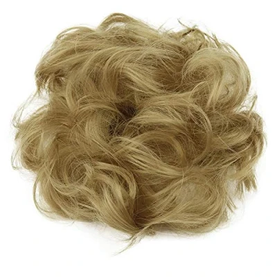 Abbildung von CAISHA Haarteil Haargummi Hochsteckfrisuren Brautfrisuren Voluminös Gelockt Unordentlich Dutt Kunstfaser DM15cm Blond G29A