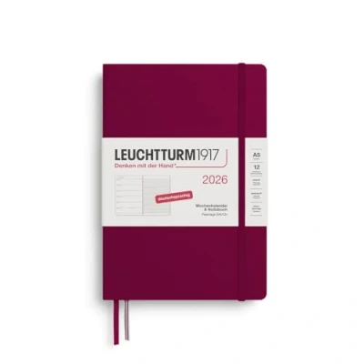 Abbildung von LEUCHTTURM1917 372472 Wochenkalender &amp; Notizbuch Medium (A5) 2026, 12 Monate, Port Red, Deutsch