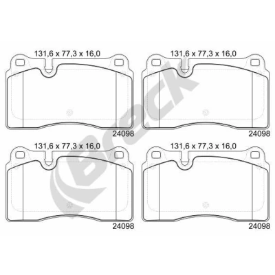 Abbildung von BRECK 24098 00 551 10 Bremsbelagsatz Keramik für Verschleißwarnanzeiger vorbereitet mit Zubehör SEAT: Leon III Hatchback, ST, SC