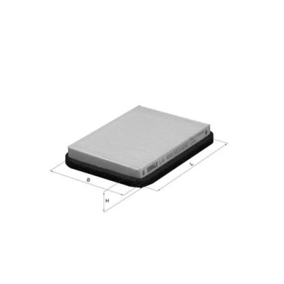 Abbildung von MAHLE ORIGINAL LA 400 Innenraumfilter Partikelfilter 159,0 123 25,0 HYUNDAI: Getz