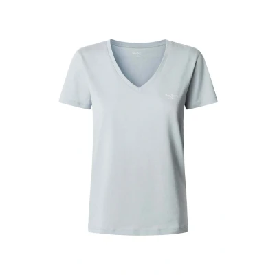Abbildung von Pepe Jeans MACY Vneck Tshirt basic, Damen, Größe: XS, Dazed blue