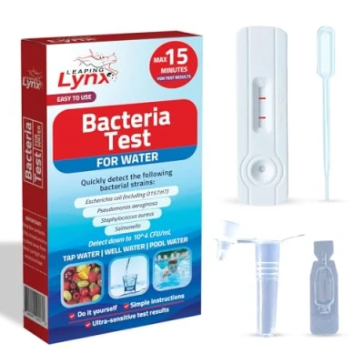 Abbildung von Coliforme Bakterien Wassertest Set für E. coli, Salmonellen, Legionellen und viele andere Stämme im Trinkwasser einfache, schnelle genaue bakterielle Tests Brunnenwasser, Leitungswasser,