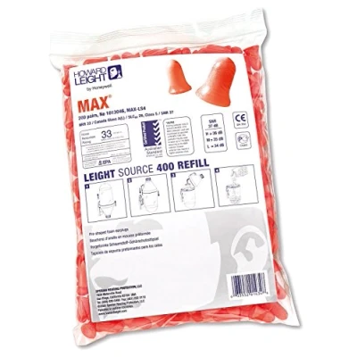 Abbildung von Honeywell 1013046 Howard Leight LS400 Max Nachfüllpackung (200 Paar)