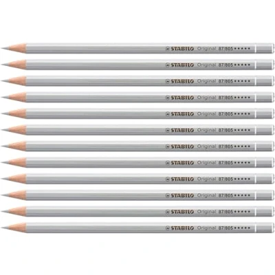 Abbildung von Premium Buntstift STABILO Original 12er Pack silber
