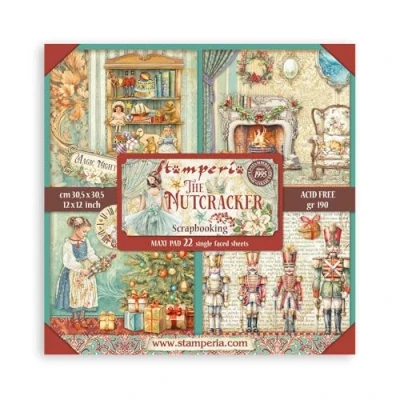 Abbildung von Stamperia Scrapbook Paper Pad for Scrapbooking, Albums, Card Making, Bullet Journalling and More, Acid Free, Single Face, Perfect Hobbies, Crafts, Gifting (The Nutcracker) (30.5 x 30.5cm)