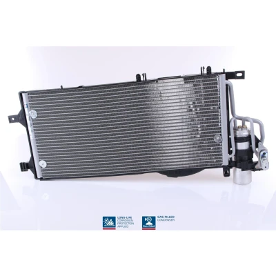 Abbildung von NISSENS 94548 Klimakondensator mit Trockner Aluminium 588 R 134a OPEL: Corsa C Hatchback