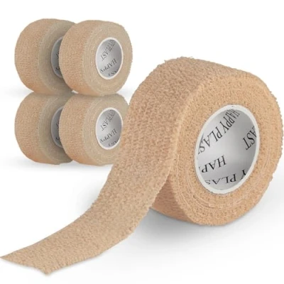 Abbildung von 5 x Pflaster ohne Kleber, Fingerverband, Pflasterverband, Fingerpflaster, 2,5 cm breit, hautfarben