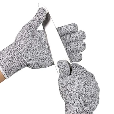 Abbildung von ThreeH Schnittfeste Handschuhe für Kinder Schutzstufe 5 Holzschnitzerei, Whittling, Küche, Garten, Koch GL02 XS