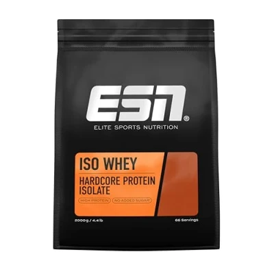 Abbildung von ESN IsoWhey Hardcore Proteinpulver, Banana, 2 kg, Bis zu 26 g Protein pro Portion, made in Germany
