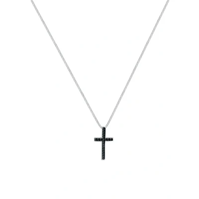 Abbildung von Elli Kreuz Kristalle Halskette, Damen, Größe: 45, Schwarz