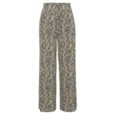 Abbildung von Buffalo Jerseyhose, mit Alloverdruck in Paperbag Optik, Wide Leg