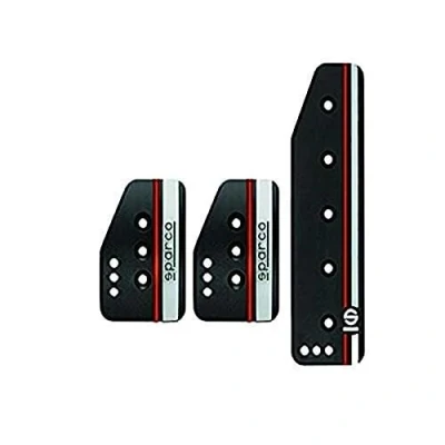 Abbildung von Sparco Satz Sportpedale &#039;Settanta&#039; Schwarz Aluminium + Weiß/Orange Handgeschaltet Stehend Pedal