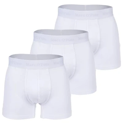 Abbildung von Marc O&#039;Polo Men&#039;s Essentials 3 Pack Boxer Shorts, White, Small