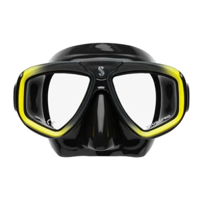Abbildung von Scubapro Zoom Maske, Schwarz/Gelb, Atemregler für Kaltwasser, Unisex, Erwachsene, Einheitsgröße
