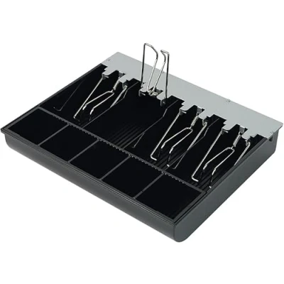 Abbildung von Geldkassette für Kassenschublade, Federstahlverschlüsse, 30x25x6, verstellbare Münz und Scheinfächer HDWR HD WS33