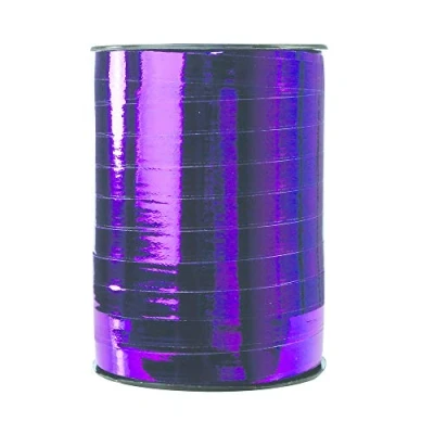 Abbildung von Clairefontaine 602011C Spule Geschenkband (mit Metalleffekt, 250 m x 7,5 mm, ideal für Ihre Geschenke und Bastelprojekte) 1 Stück violett