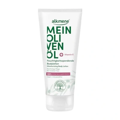 Abbildung von alkmene Bodylotion trockene Haut 200 ml 100% bestätigen Spannungsgefühl Reduktion Body Lotion Damen &amp; Herren mit Olivenöl Feuchtigkeitslotion vegan Körperlotion für sehr