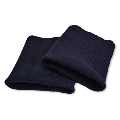 Abbildung von USIT, Handgelenke aus Baumwolle, 8 x 9 cm, ideal zur Reparatur von Hemden und Sweatshirts, 1 Paar, dunkelblau