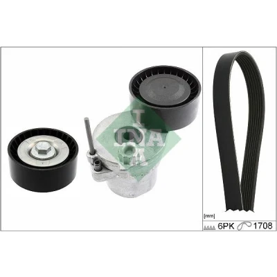 Abbildung von INA 529 0362 10 Keilrippenriemensatz Generatorfreilauf prüfen und ggf. erneuern MERCEDES BENZ: C Class Saloon, E T modell, CLS Coupe