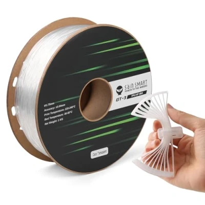 Abbildung von SainSmart TPU Filament 1.75mm, GT 3 Flexibles 3D Drucker für Hochgeschwindigkeitsdruck 500mm/s, UV Beständig, Klar, 1KG Spule, Maßgenauigkeit +/ 0.04mm