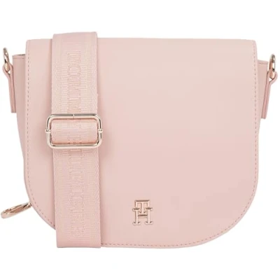 Abbildung von Tommy Hilfiger Logotape Saddle BAG Umhängetasche, Damen, Größe: One Size, Pink